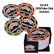 ESPN Poker Club 8-Pack Coaster Set