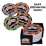 ESPN® Poker Club 8-Pack Coaster Set
