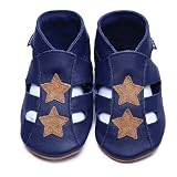 Inch Blue - 1482 M - Chaussures Bébé Souples - Star - Sandales - Bleu Marine - T 19-20 cm - 6-12mois