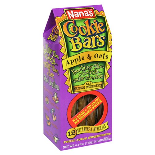 Nana's Apple & Oats Cookie Bars, 5-Count Packs  (Pack of 8)