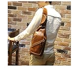 斜めかけ カジュアル ショルダーバッグ チェストパック ヴィンテージ ブラウン