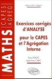 Exercices corrigés d'analyse pour le CAPES et l'Agrégation Interne