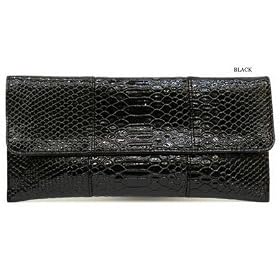 Click here to buy Black Carlos Style Python Faux Leather Clutch Bag Handbag Purse by Sarahs Boutique.