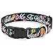 Buckle Down Alice/Cheshire Cat/Flowers Poses2/Follow Me to Wonderland Plastic Clip Collar, Medium/11-17