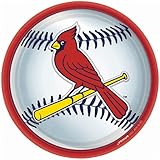 Amscan St. Louis Cardinals 9" Round Dinner Plates