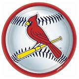 St. Louis Cardinals Baseball Round Dinner Plates (18) Party Supplies
