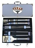 Bergamot CBQ460FPE Texas Longhorns BBQ Set with Case 8-pc.
