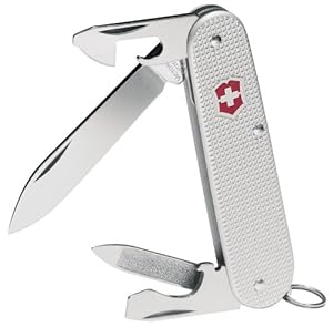 Victorinox Swiss Army Cadet Pocket Knife (Silver Alox, Ribbed)