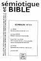Semiotique Et Bible