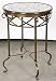 Nikolaos Table 22" Round Iron Inlay End Side New