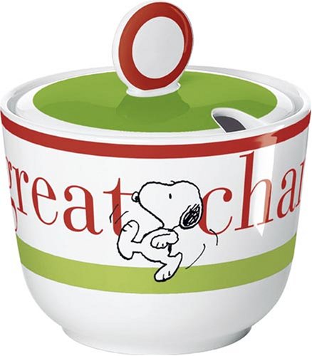 United Labels 0106888 - Best of Snoopy-Home Run Zuckerdose Porzellan in prämierter Geschenkverpackung 200 ml