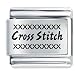 Cross Stitch Laser Italian Charms Bracelet Link