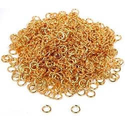1000 Gold Plated Jump Rings Chains Connectors 19 Gauge 6mm