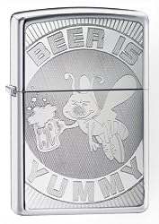 Zippo Beer is Yummy High Polish Chrome Pocket Lighter