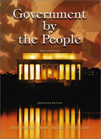 Government by the People, Basic Version, 20th Edition Book Image