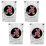 Alabama Crimson Tide 4pc Square Shot Glass Set NCAA College Athletics