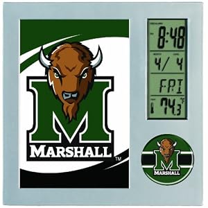 NCAA Marshall Thundering Herd Digital Desk Clock