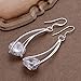 925 Silver Stud Earings Three Wire With Zircon