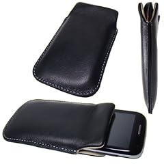 Premium Edel Leder-Etui Huawei Ideos X3 schwarz