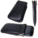 Premium Edel Leder-Etui Huawei Ideos X3 schwarz