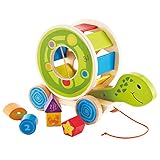 EAN 6943478011953 product image for Shape Sorter Turtle Pull Along Toy by Hape - 5 Shape Blocks, New Patterns, Color | upcitemdb.com