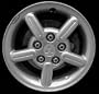 00-02 MITSUBISHI ECLIPSE ALLOY WHEEL RIM 15 INCH, Diameter 15, Width 6 (5 SPOKE), MACHINED FINISH, 1 Piece Only, Remanufactured (2000 00 2001 01 2002 02) ALY65770U10