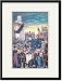 Black Framed/Matted Print 17x23, Puck Magazine: Peace, and the Good Will of All Men