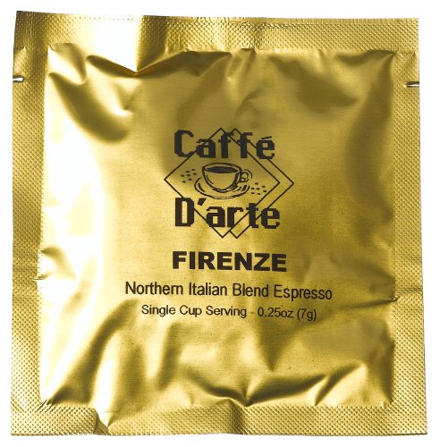 Caffe D'arte Firenze Single Serve Espresso Pod, Light in Taste, 120-Count Pods