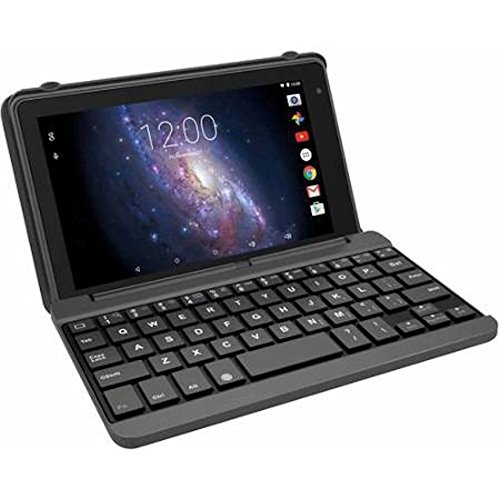 RCA 7" Black Tablet 16GB Quad Core Bluetooth Touchscreen includes Keyboard with Protective Case Google Android 5.0 (Lollipop) OS (Black)