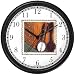 Banjo in Open Case Leaning against Bureau or Dresser - from Hush Little Baby by Artist: Sylvia Long Wall Clock by WatchBuddy Timepieces (Black Frame)