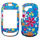 Pink Flower Yellow Daisy Butterfly Sky Blue Rubberized Snap on Hard Cover P ....