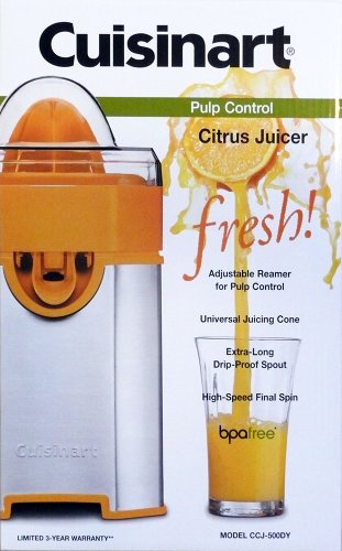 Cuisinart CCJ-500 Pulp Control Citrus Juicer-Yellow Cuisinart CCJ-500 Pulp Control Citrus Juicer-Yellow