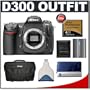 Nikon D300 Digital SLR Camera with Lexar Pro 4GB CF Memory Card + EN-EL3e Battery + Case + Cameta Bonus Accessory Kit