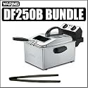 Waring DF250B Professional Deep Fryer +Kuhn Rikon Silicone Tongs