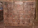 Cheapest Antique India Furniture Manjoosh Carved Teak Buffet Original Patina Sideboard Chest 46x42x19, Hot Item