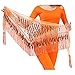 MUNAFIE Belly Dancing Belt Colorful Waist Chain Belly Dance Hip Scarf Belt Triangle Skirt (Orange)