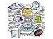 3.65CTW AMETHYST BLUE TOPAZ CITRINE PERIDOT AND GARNET STERLING SILVER RING