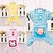 Urparcel Small Pet Dog Stripes Pajamas Coat Cat Puppy Clothes Apparel Clothing Pink XX-Small