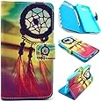 Galaxy Alpha Case,Gift_Source Brand Dreamcatcher - PU Leather Wallet Case Soft TPU Cover Skin Card Slots Case Cover for Samsung Galaxy Alpha SM-G850,Sent Screen Protector + Stylus Pen