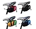 BicycleStore® Waterproof Mountain Road MTB Cycling Bicycle Saddle Bag Tail Bag Bike Pouch Seat Bag Black Red Green (black)