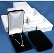 6 Black Velvet Necklace Boxes Gift Showcase Displays