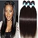 ALI JULIA Hair 3 Bundles 7A Brazilian Virgin Straight Hair Weft 100% Unprocessed Human Hair Weft Extensions Natural Color