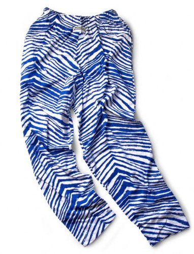 Zubaz Pants: Royal Blue/White Zebra Pants