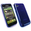 EMARTBUY SAMSUNG I9000 GALAXY S / I9001 GALAXY S PLUS HEXAGON PATTERN GEL CASE/COVER/SKIN BLUE + SCREEN PROTECTOR