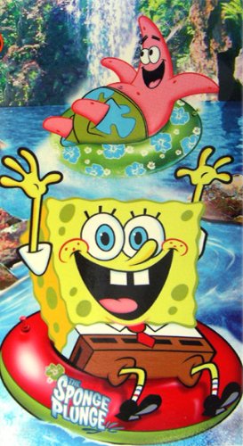 Kitchen: Nick Jr Spongebob Bath Beach Towel Sponge Plunge