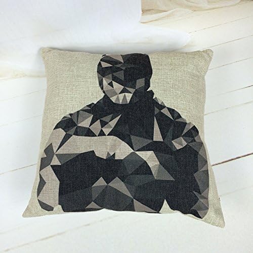 Cotton Linen Superman Throw Pillow Cushion Cover Pillowcase 18-by-18-inches (Style 3)