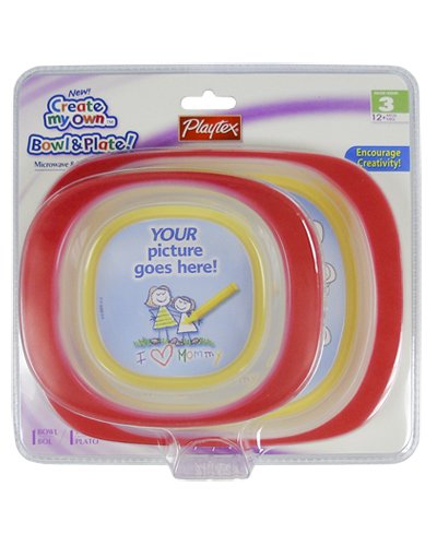 Playtex Baby Create My Own Bowl & Plate: Red