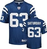 Jeff Saturday Jersey: Reebok Blue Replica #63 Indianapolis Colts Jersey