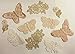 CraftbuddyUS 10 Vintage Lace Butterfly & Flower Stick, Sew on Fabric Motifs, Craft, Patches