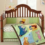 Thumbnail image for Winnie the Pooh Bedding for the Nursery in Sage